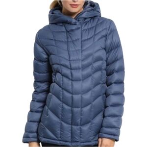 Patagonia Blue Downtown Loft Down Puffer Jacket Medium Fitted Warm Women